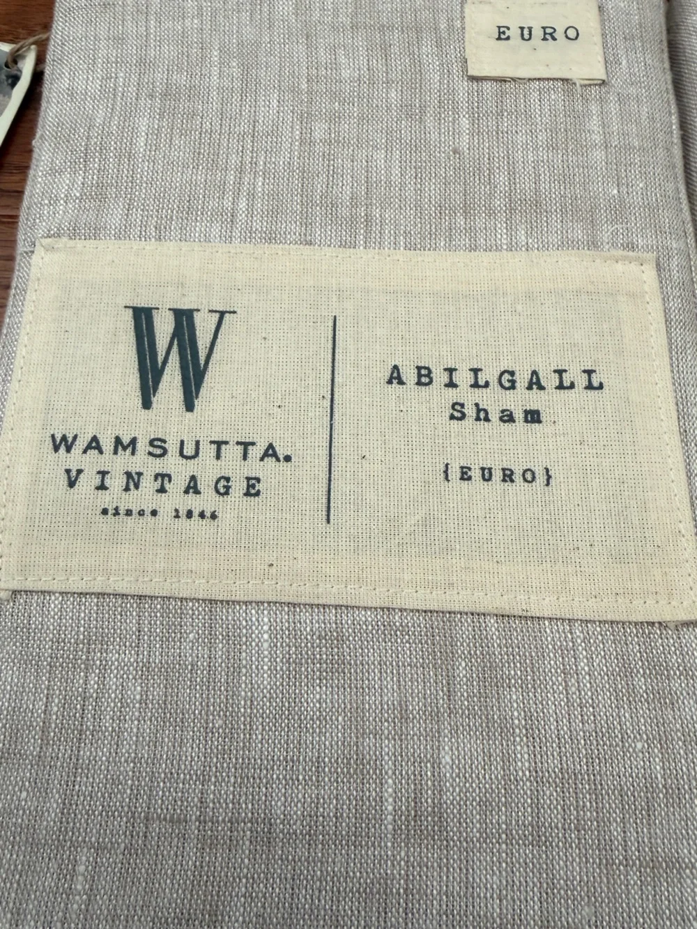 NWT- Wamsutta VintageStyle: Abilgall Linen Sham Euro 26